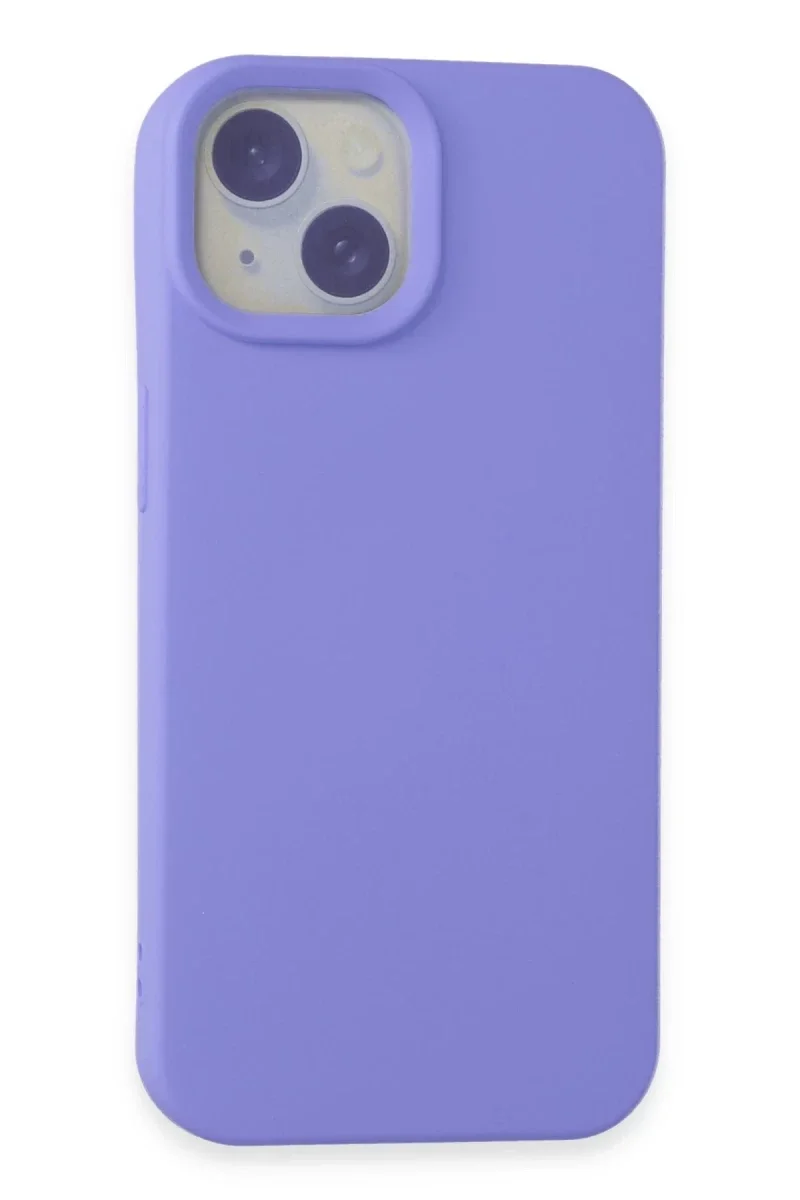 Apple iPhone 15 Kılıf Nano içi Kadife Silikon - Lila