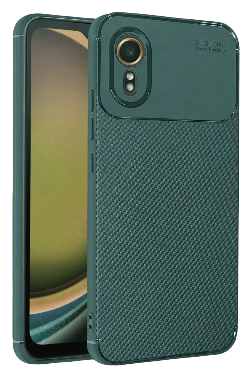 Samsung Galaxy XCover 7 Kılıf Auto Focus Karbon Kapak - Yeşil