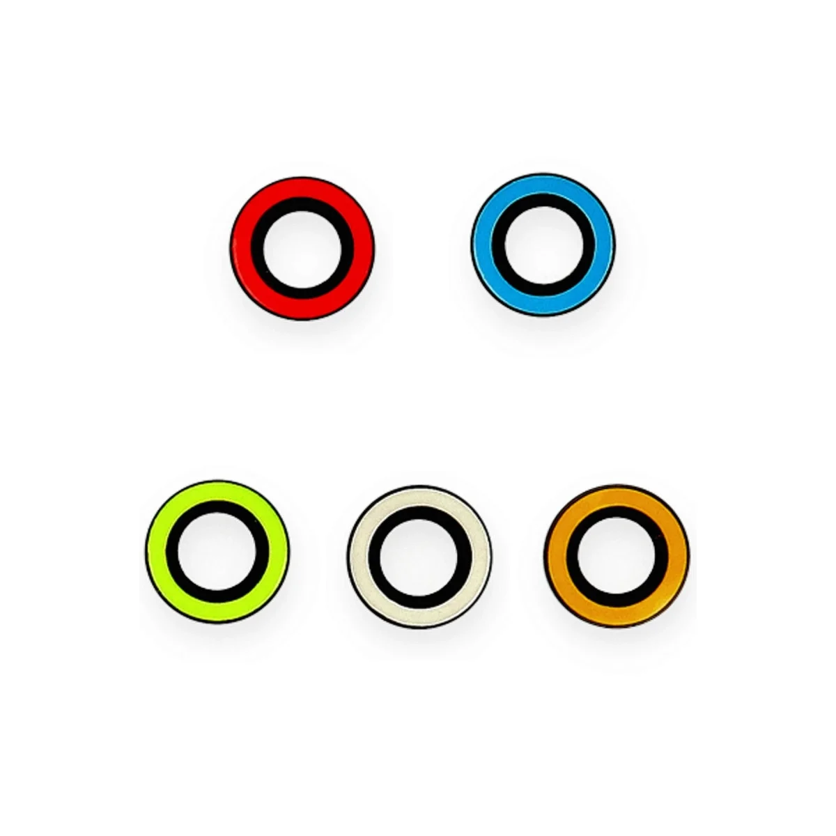 Apple İphone 12 Pro Neon Fosforlu Kamera Lens - Turuncu görsel 2