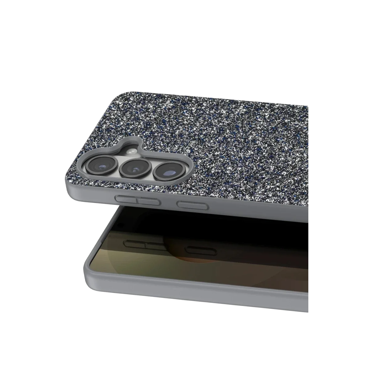 Onegif Samsung Galaxy S26 Plus Bright Simli Kapak - Gümüş görsel 2