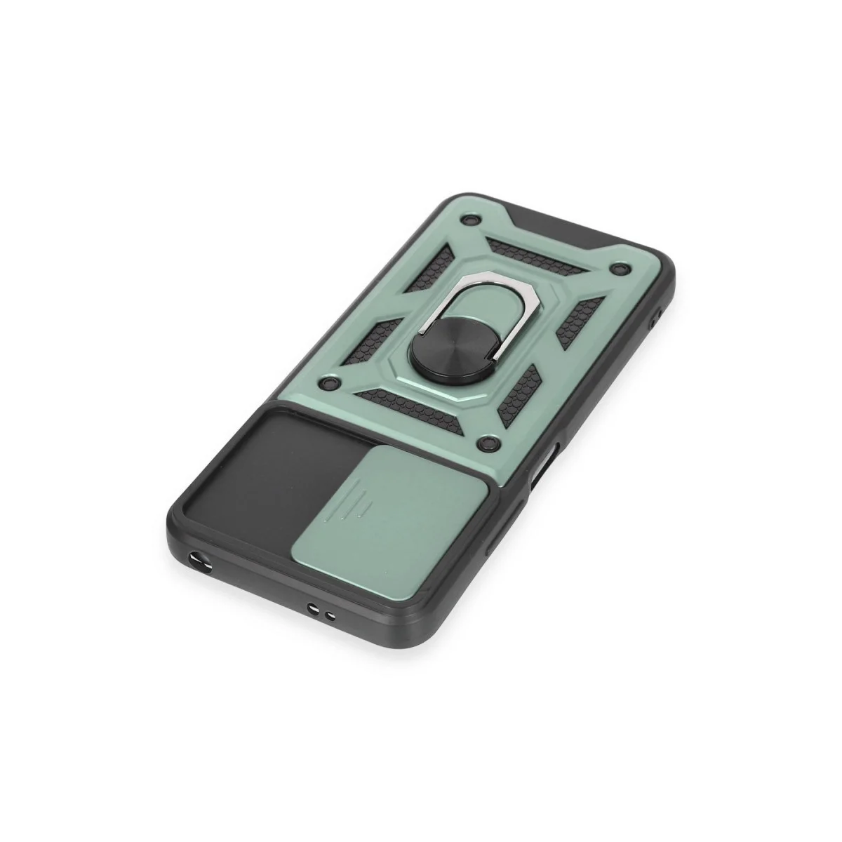 Xiao Red Note 12 5g Kılıf Pars Lens Yüzüklü Silikon - Yeşil görsel 4