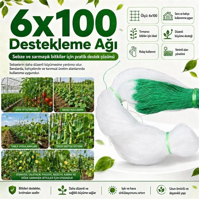 SN-38883 Bitki Tırmanma Ağı 6x100 m görsel 3
