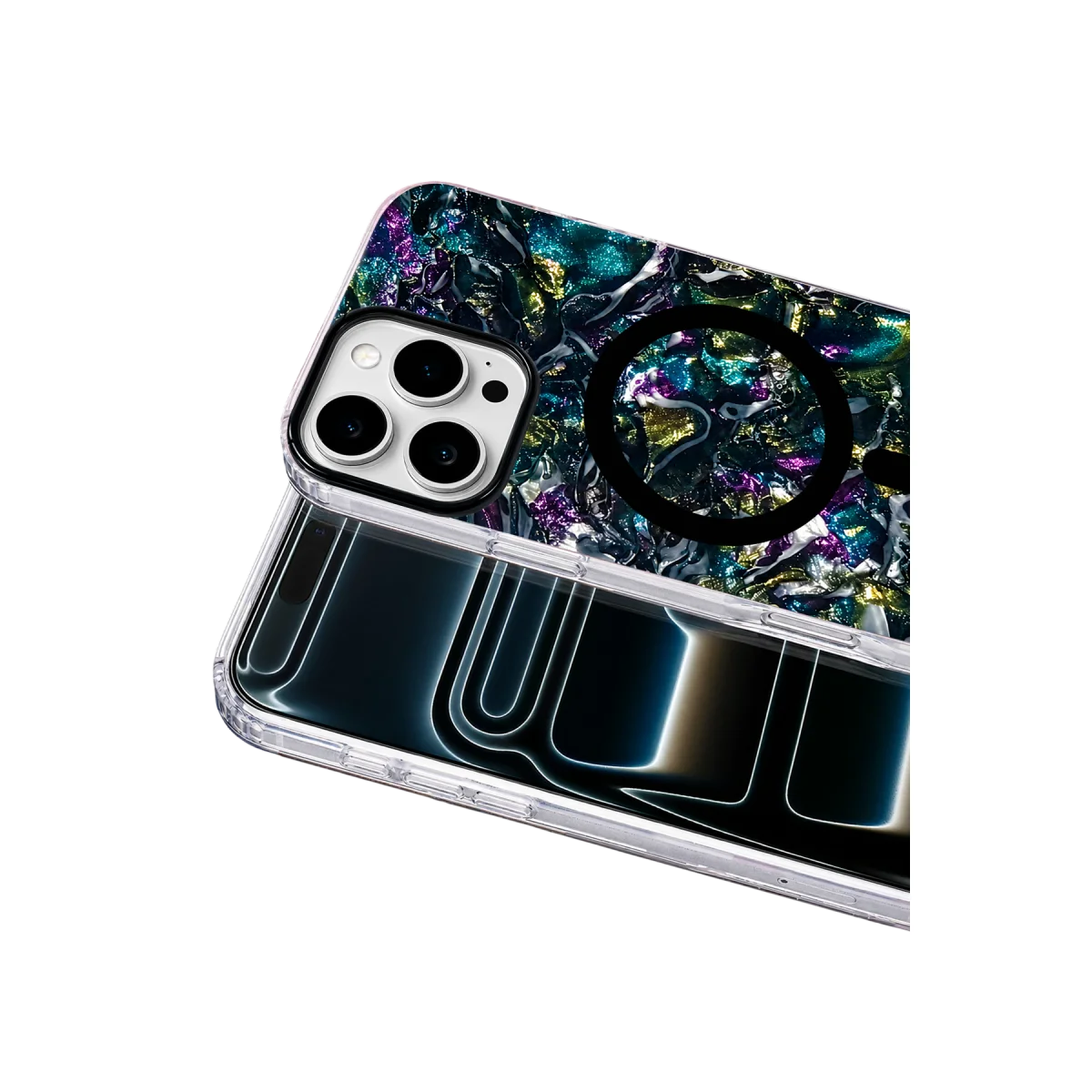 Onegif Apple iPhone 16 Pro Max Mila Dalgalı Magsafe Kapak - Lacivert görsel 2