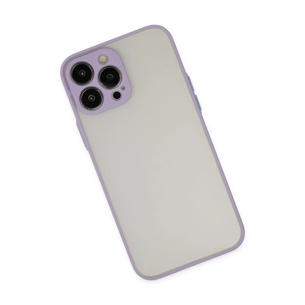 Apple İphone 15 Pro Max Kılıf Montreal Silikon Kapak - Mor görsel 2