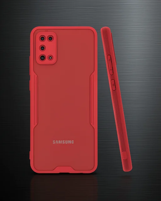 Samsung Galaxy A02s Kılıf Platin Silikon - Kırmızı