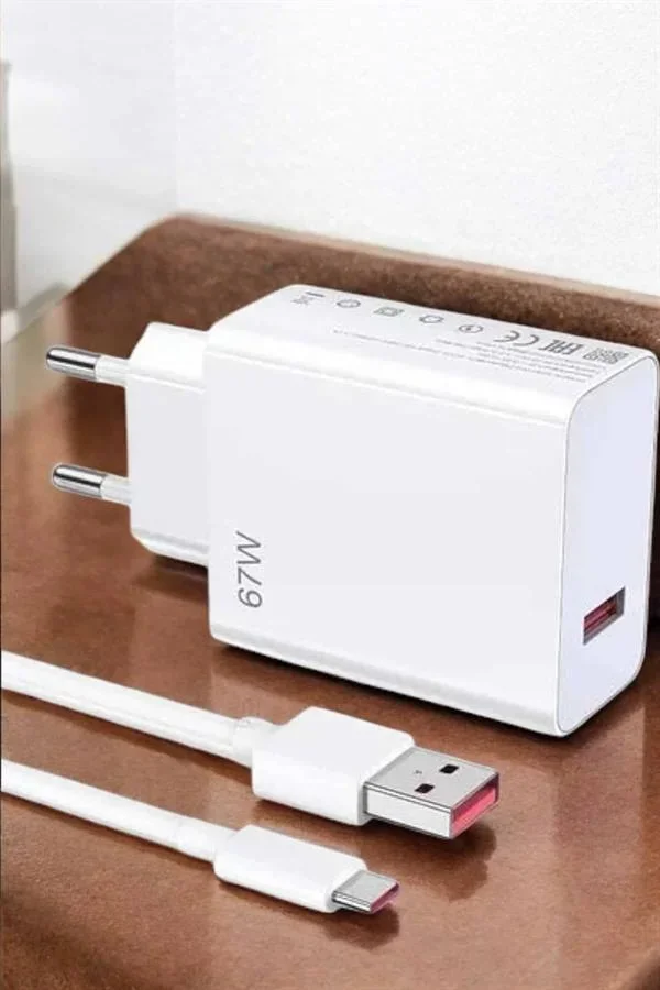 Şarj Aleti 67W Hızlı Şarj Turbo Type-C Uyumlu Şarj Adaptörü Kablosu görsel 4