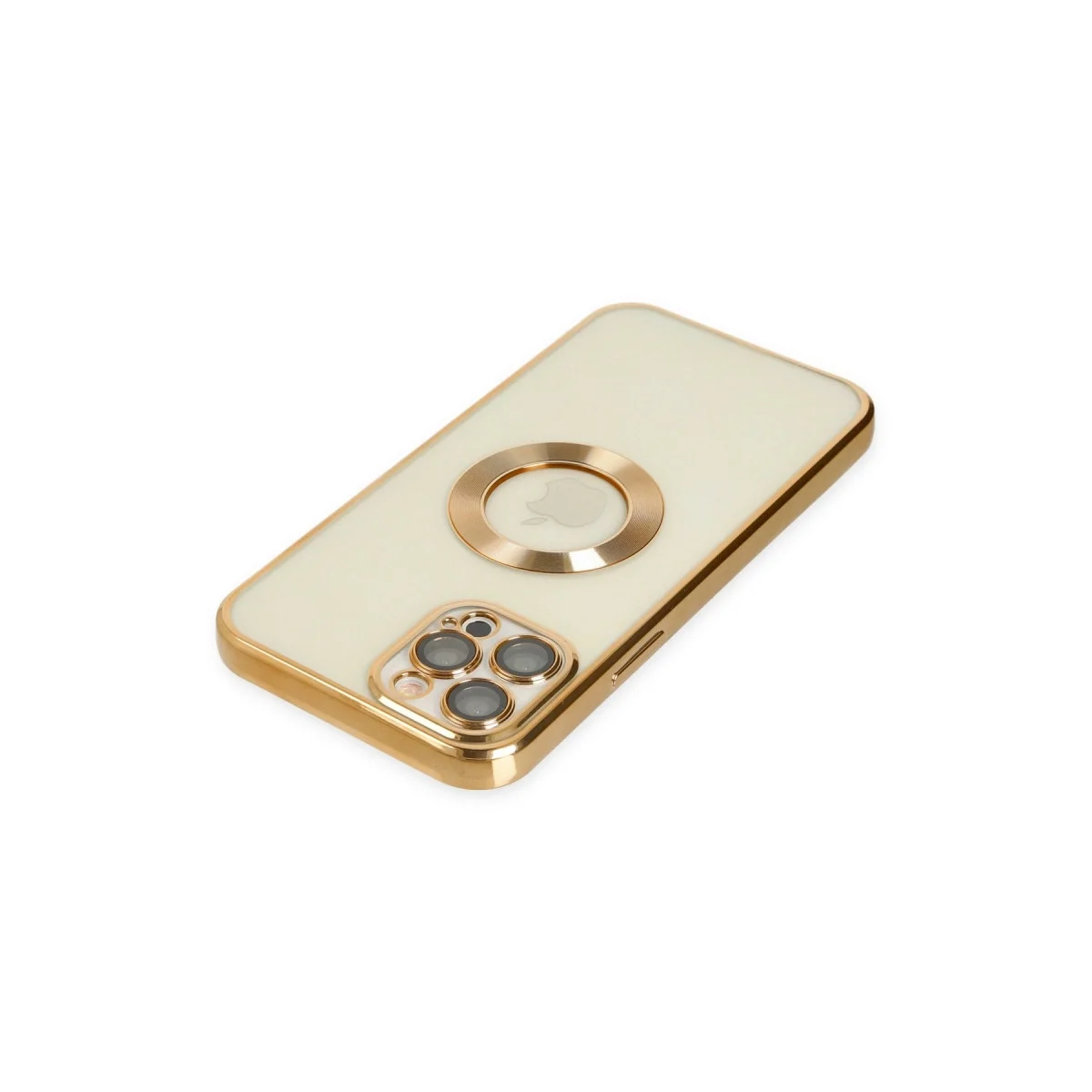 Apple İphone 12 Pro Kılıf Slot Silikon - Gold görsel 4