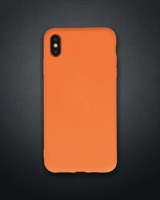 Apple İphone X Kılıf Nano İçi Kadife Silikon - Turuncu