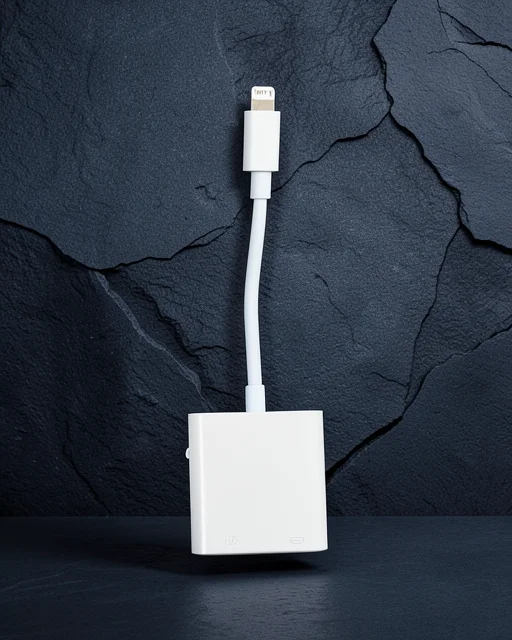 Apr22 Iphone Otg 2in1 - Beyaz