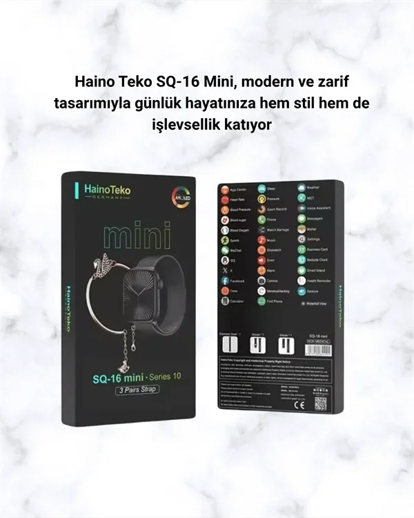 Akıllı Saat SQ-16 ni Series 10 | Uni Tasarım, Sağlık ve Spor Takibi görsel 5