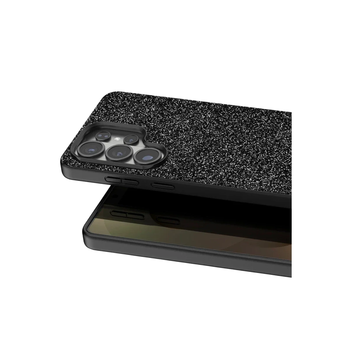 Onegif Samsung Galaxy S26 Ultra Bright Simli Kapak - Siyah görsel 2