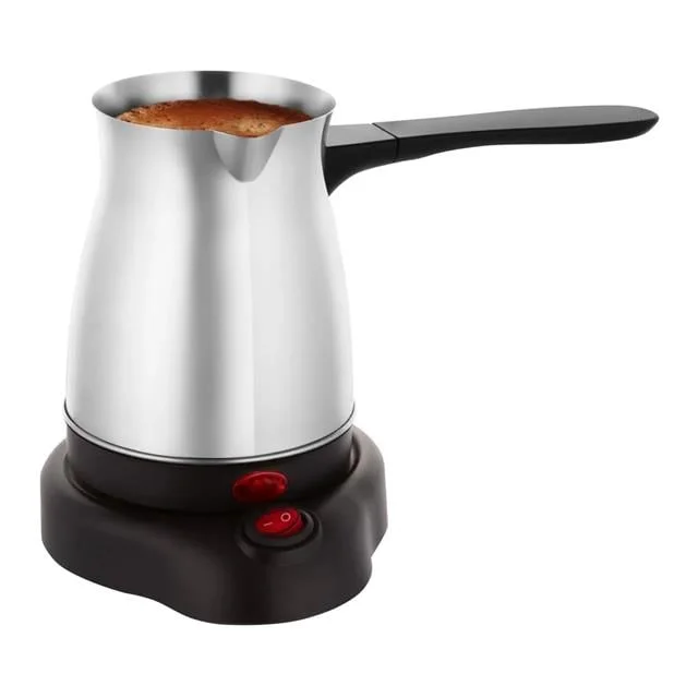 Crown CRW-7104 600W 6 Fincan Elektrikli Türk Kahve Makinesi Paslanmaz Çelik Inox Cezve AC220V görsel 5