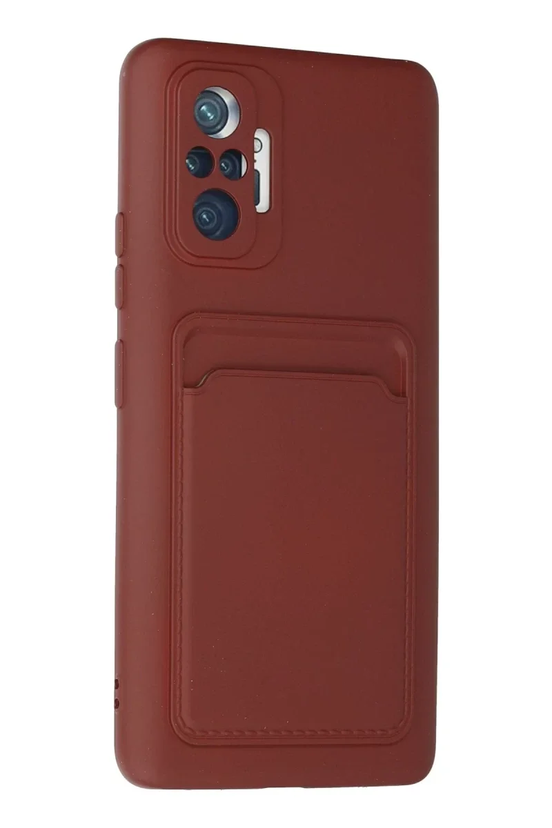 Xiao Red Note 10 Pro Kılıf Kelvin Kartvizitli Silikon - Bordo görsel 2