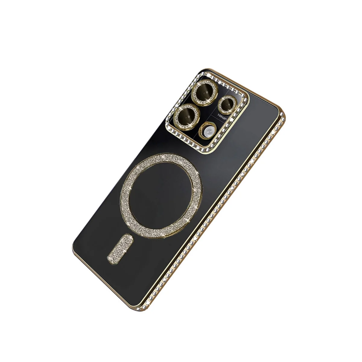 Xiao Red Note 13 Pro 4g Joke Simli Magneticsafe Kılıf - Gold görsel 4