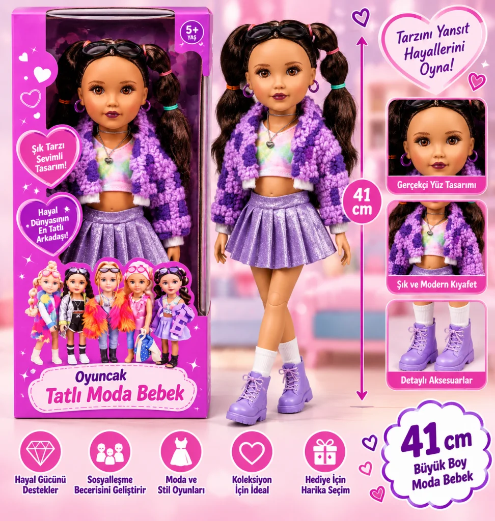 Oyuncak Tatlı Moda Bebek 41 cm