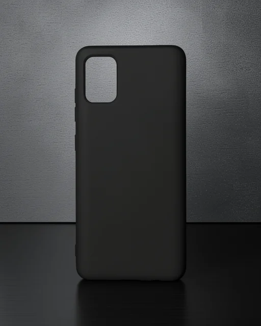Samsung Galaxy A71 Kılıf Nano İçi Kadife Silikon - Siyah