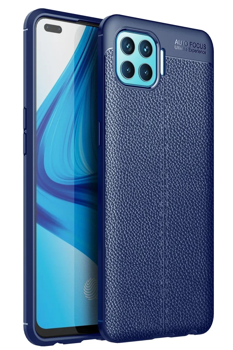 Oppo Reno 4 Lite Kılıf Auto Focus Kapak - Lacivert
