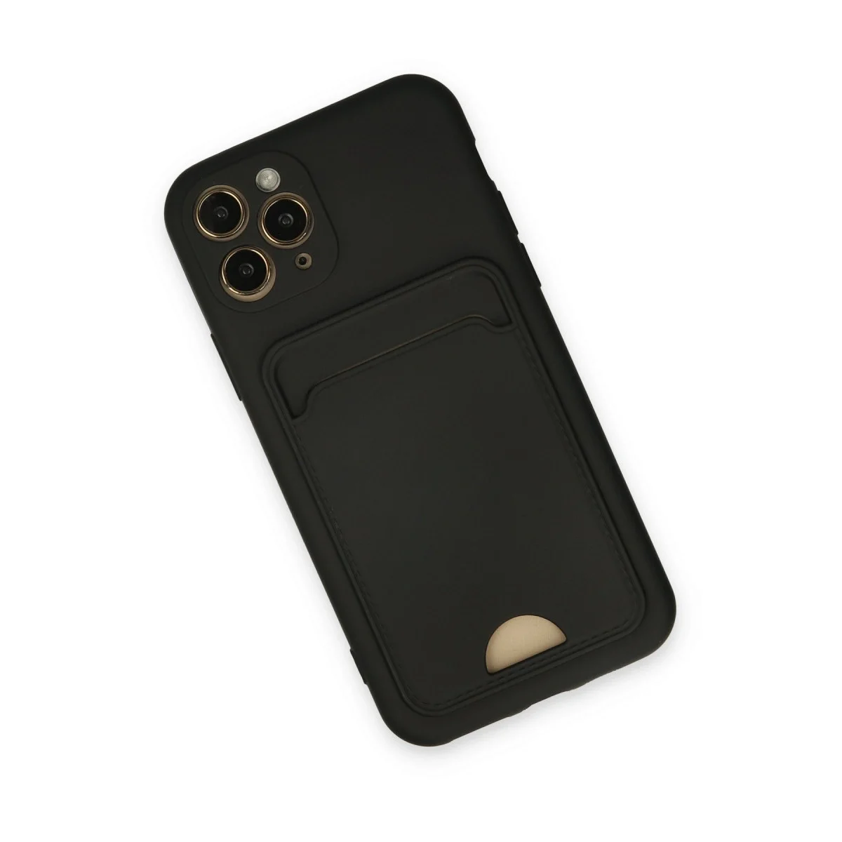 Apple İphone 11 Pro Kılıf Kelvin Kartvizitli Silikon - Siyah görsel 3