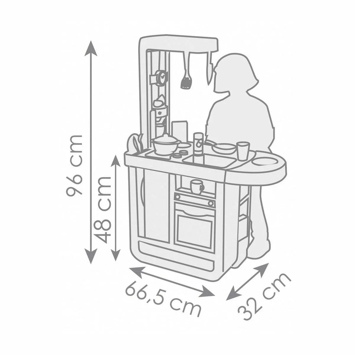 7600310914 Smoby Cherry Kitchen Mutfak Oyun Seti görsel 4