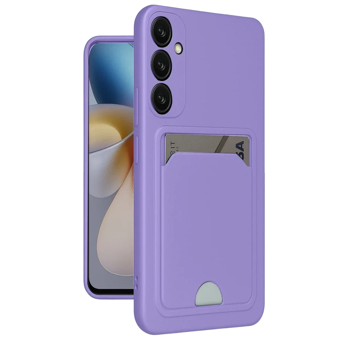 Samsung Galaxy A26 Kılıf Kelvin Kartvizitli Silikon - Lila görsel 3