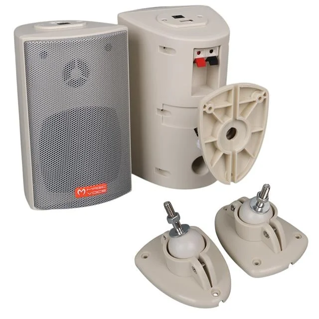 MagicVoice MV-16 7.5 CM 30 Watt Komütatörlü Hat Trafolu Beyaz Sütun Hoparlör (2’li Takım) görsel 3