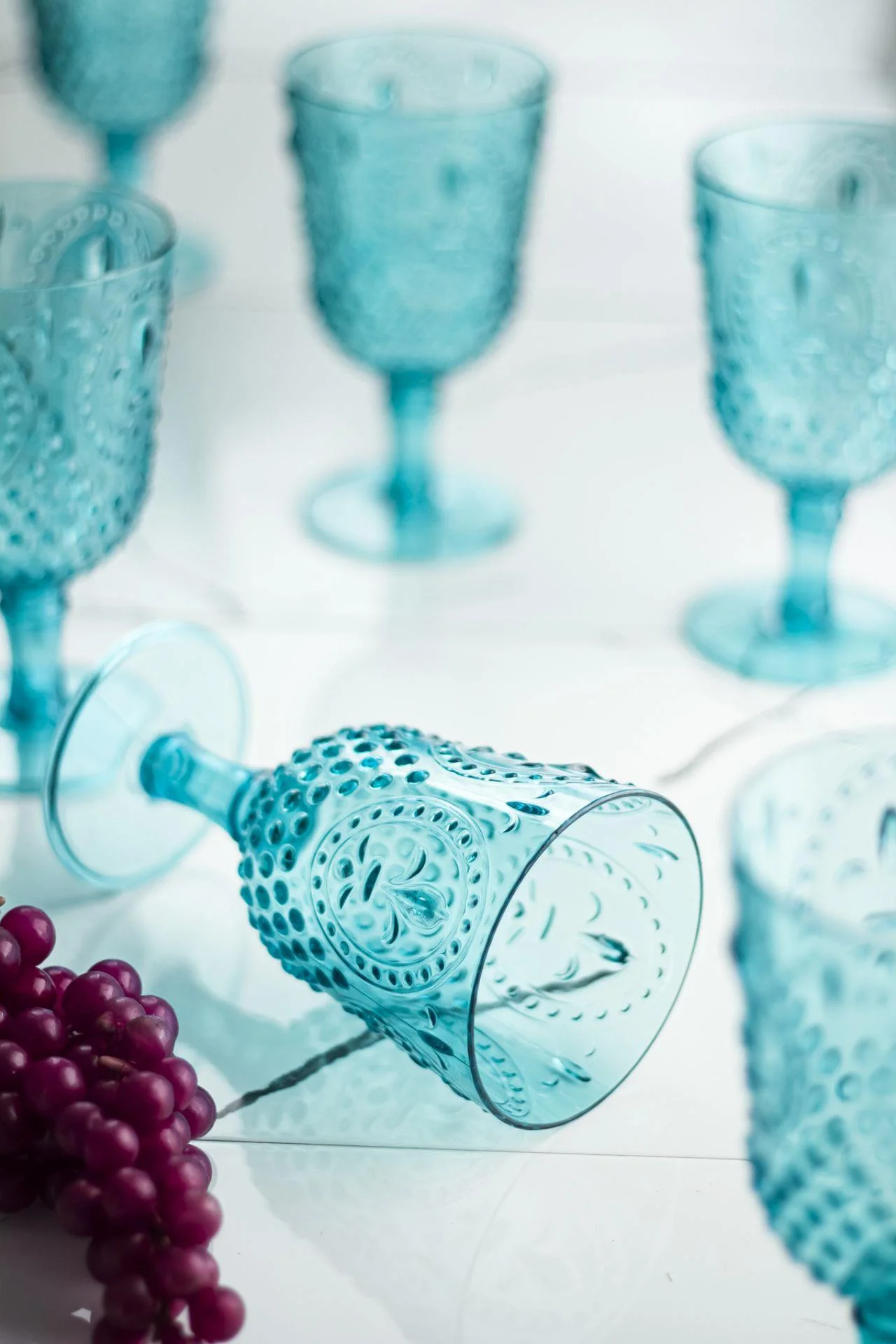 Akrilik Aquamarin Tekli Kadeh & Su Meşrubat Kahve Yanı Bardağı 450 ml ( Cam Değildir ) görsel 3