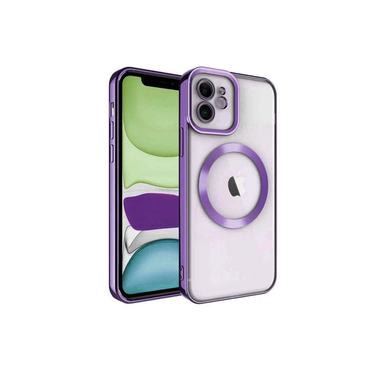 Apple iPhone 12 Kılıf Kross Magneticsafe Kapak - Mor