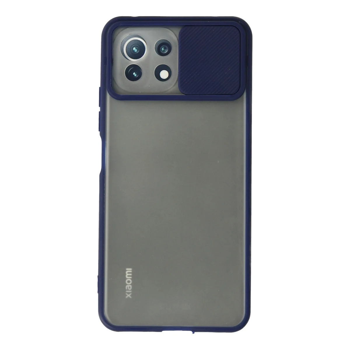 Xiaomi Mi 11 Lite Kılıf Palm Buzlu Kamera Sürgülü Silikon - Lacivert