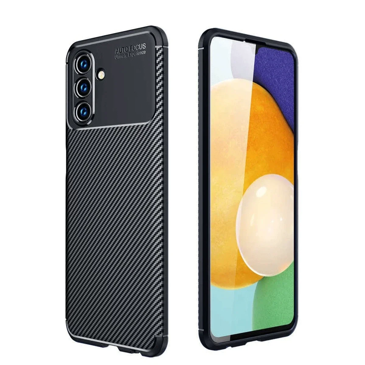 Samsung Galaxy A36 Kılıf Auto Focus Karbon Kapak - Siyah görsel 2