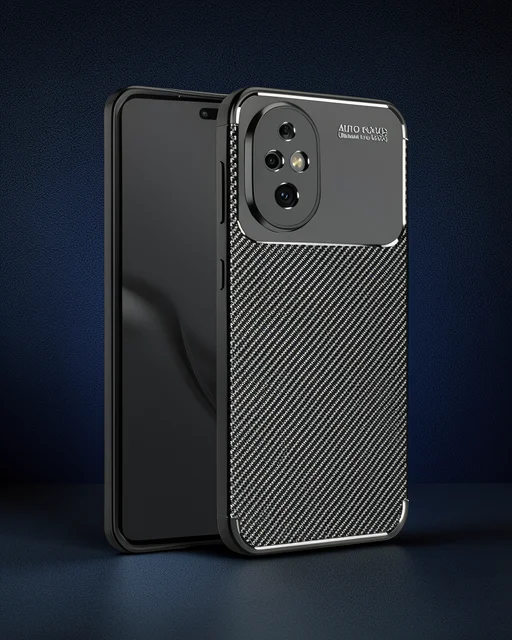 Honor 200 Kılıf Auto Focus Karbon Kapak - Siyah