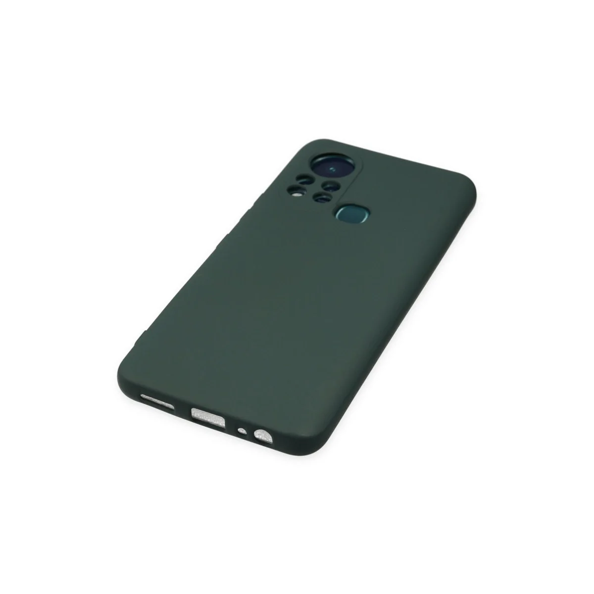 İnfinix Hot 11s Kılıf Nano İçi Kadife Silikon - Koyu Yeşil görsel 4