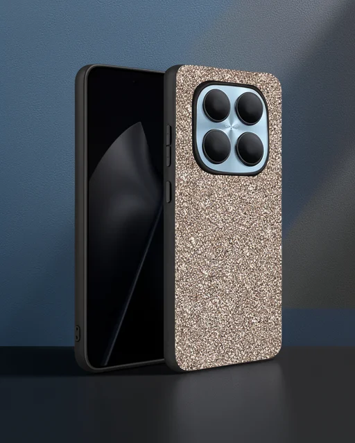 Onegif Xiaomi Redmi Note 15 Pro 5g Bright Simli Kapak - Gümüş