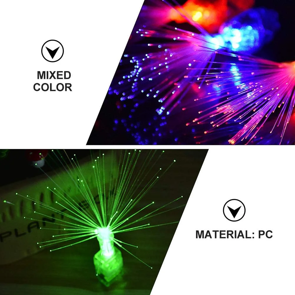 Led Işıklı Renkli Püsküllü Parmak Işığı 4 Renk 4 Adet görsel 4