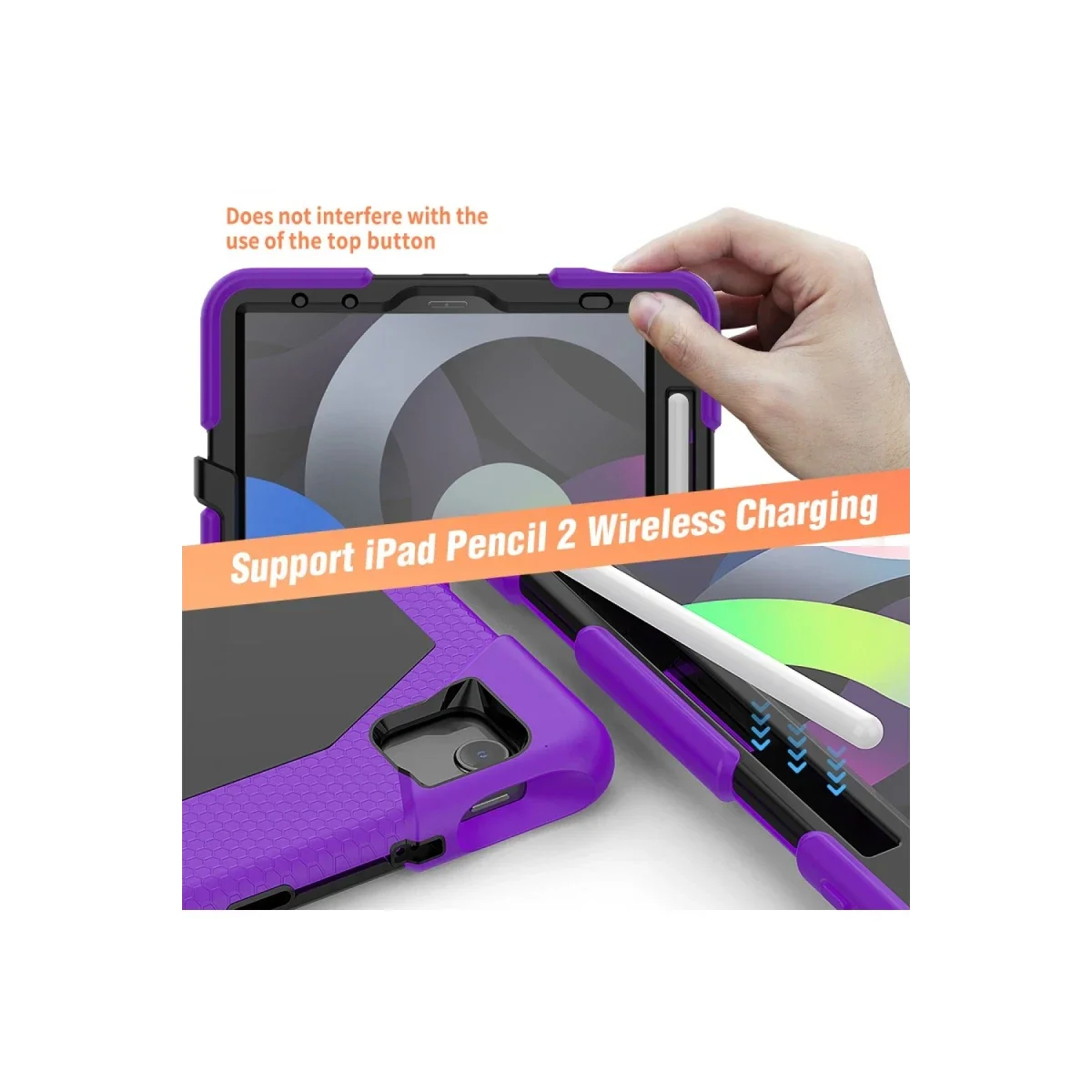 Apple iPad Pro 11 (2020) Kılıf Griffin Tablet Kapak - Mor görsel 7