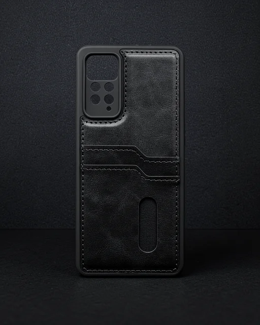 Xiaomi Redmi Note 12 Pro 4g Kılıf Sara Kartvizitli Deri Kılıf - Siyah