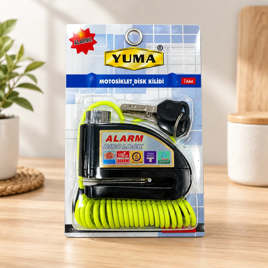 Alarmlı Motosiklet Disk Kilidi