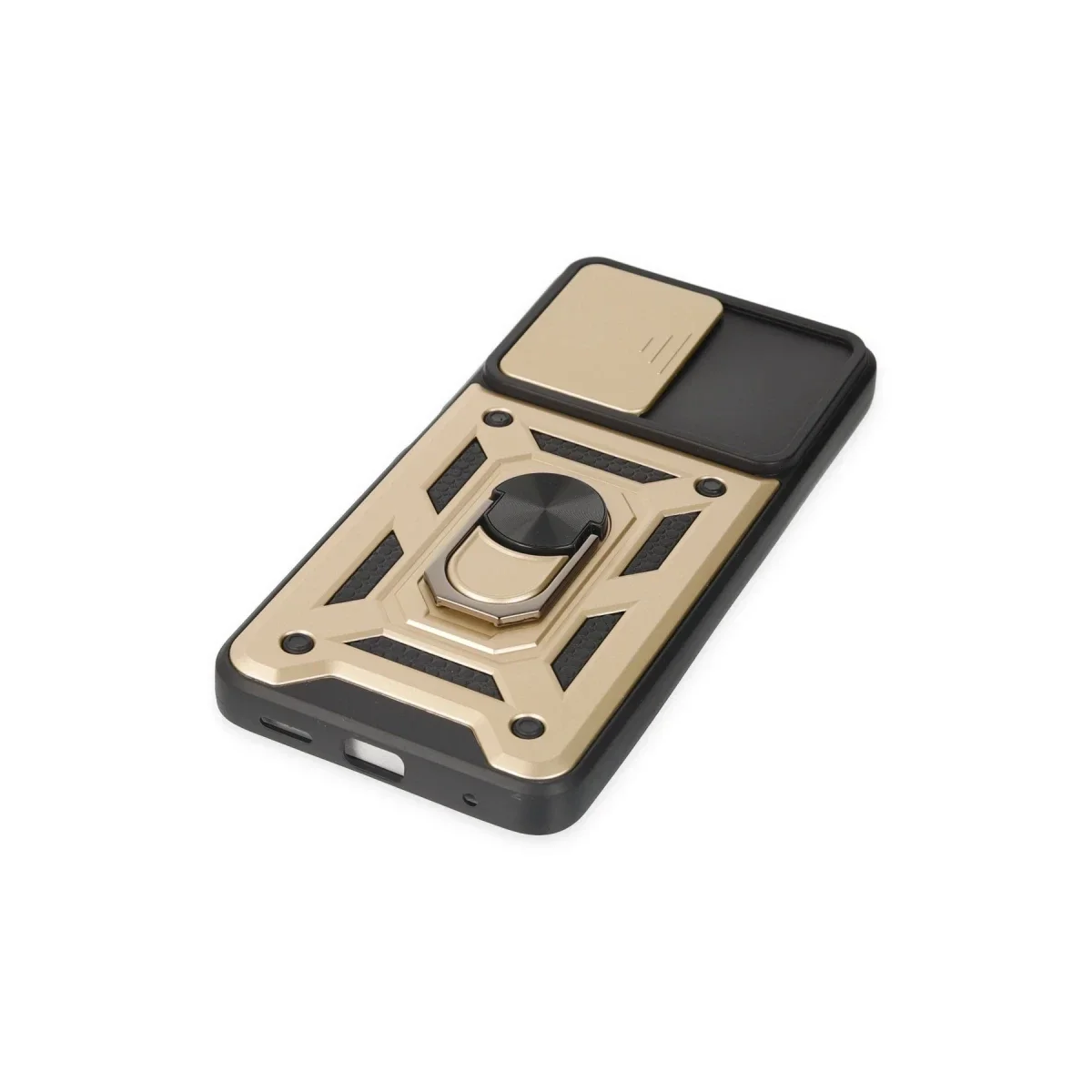 Xiaomi Poco X3 GT Kılıf Pars Lens Yüzüklü Silikon - Gold görsel 5