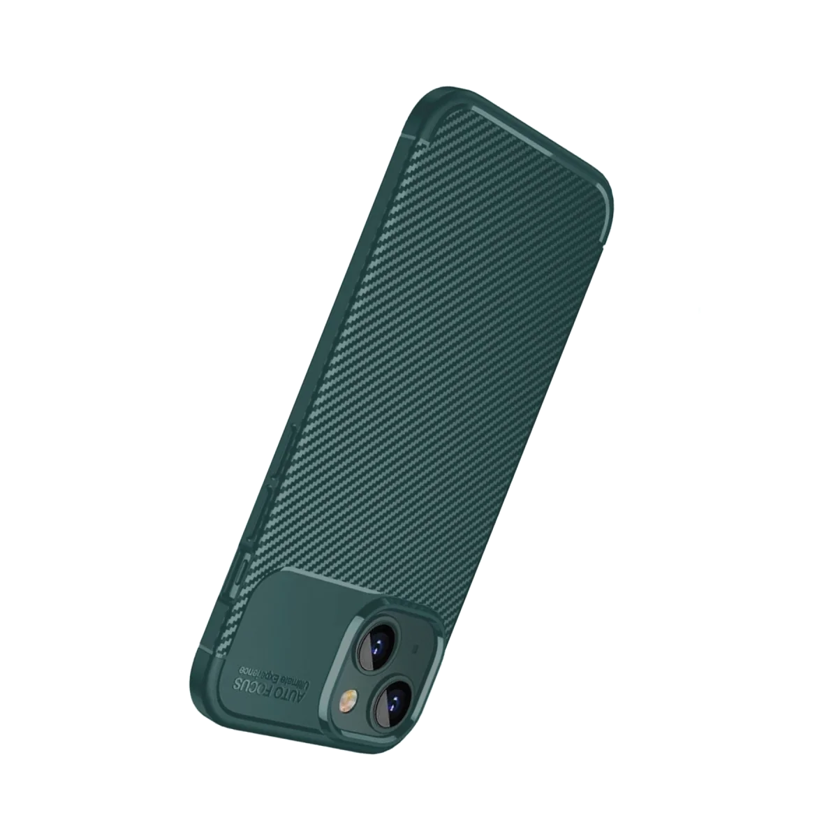 Apple iPhone 15 Kılıf Auto Focus Karbon Kapak - Yeşil görsel 3