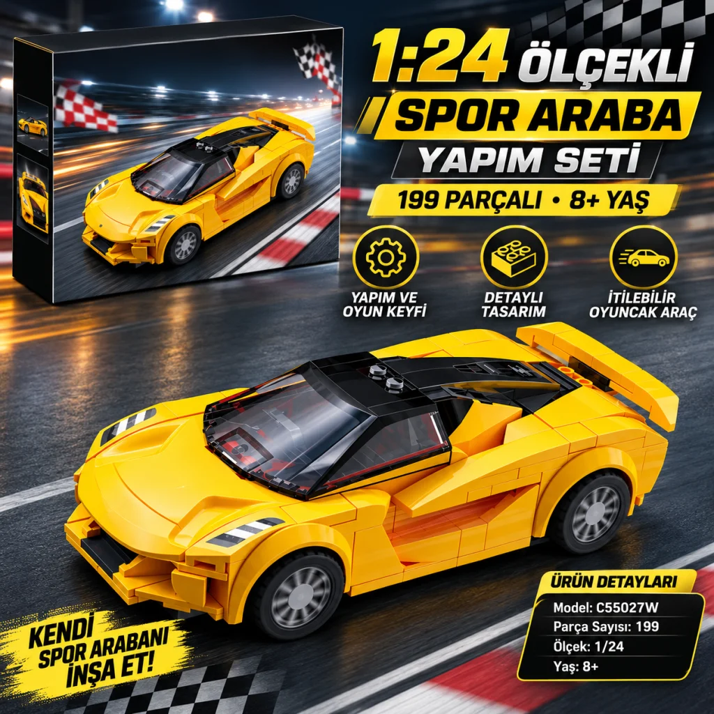 C55027W R8 199 Parça Block Oyuncak