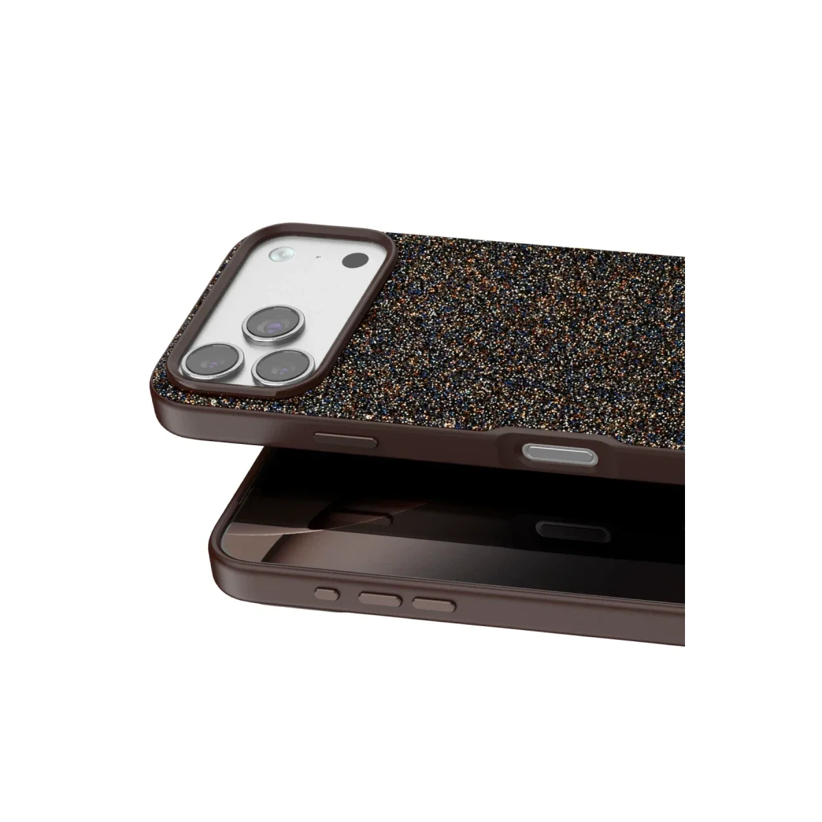 Onegif Apple iPhone 17 Pro Max Bright Simli Kapak - Gold görsel 2