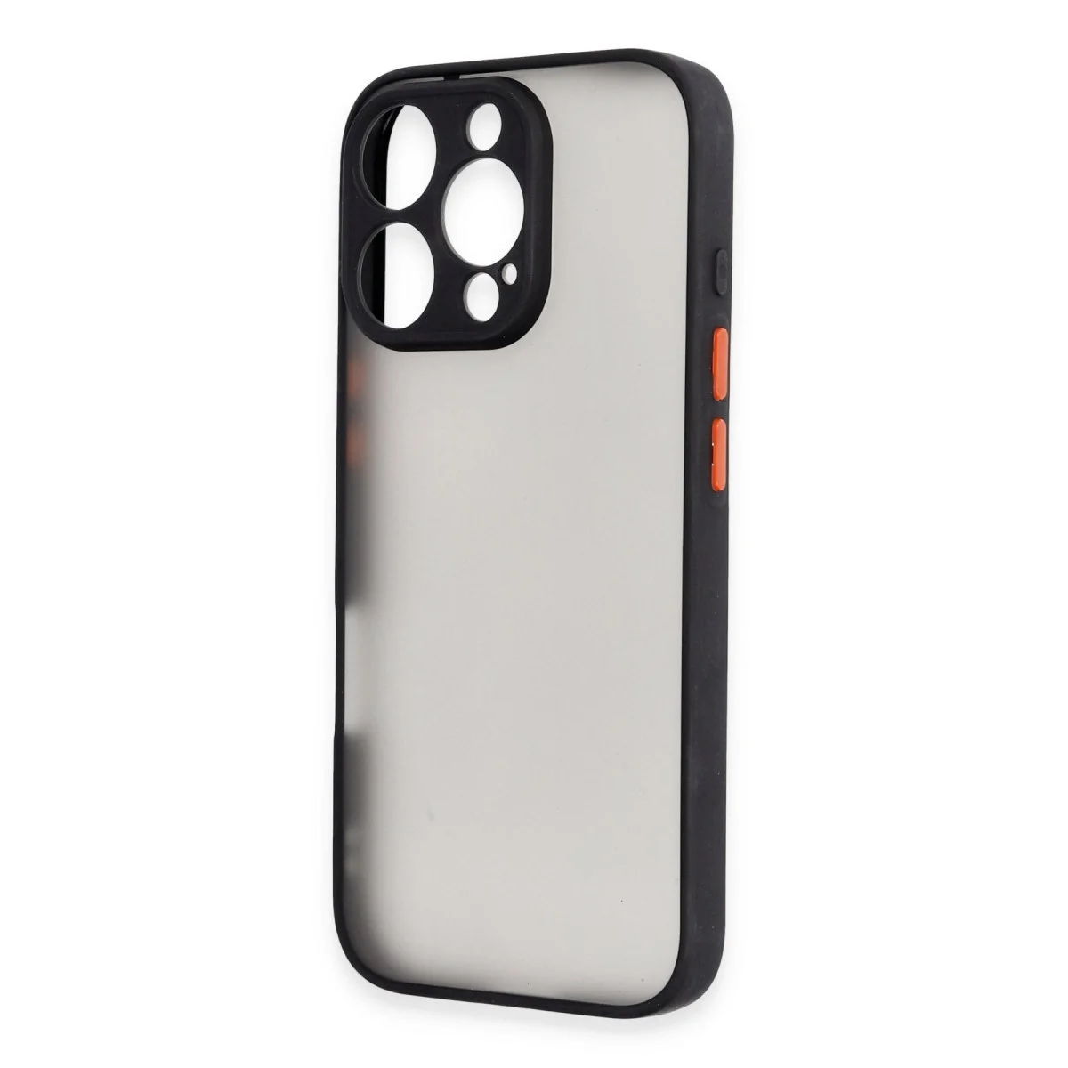 Apple İphone 16 Pro Kılıf Montreal Silikon Kapak - Siyah görsel 3