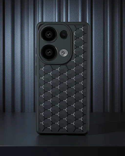 Xiaomi Redmi Note 13 Pro 5g Kılıf Petek Silikon Kapak - Siyah