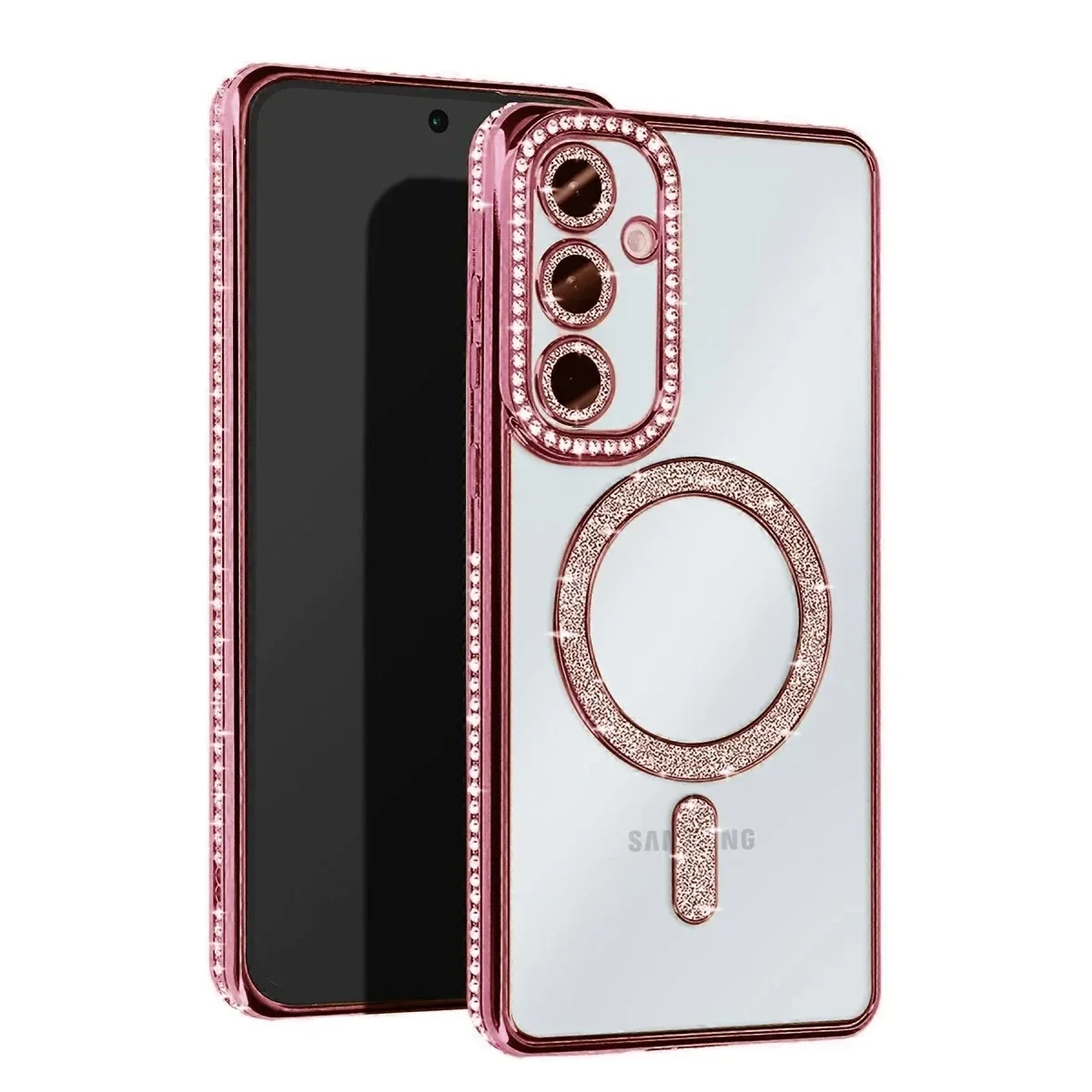 Samsung Galaxy A15 4G Joke Simli Magneticsafe Kılıf - Pembe