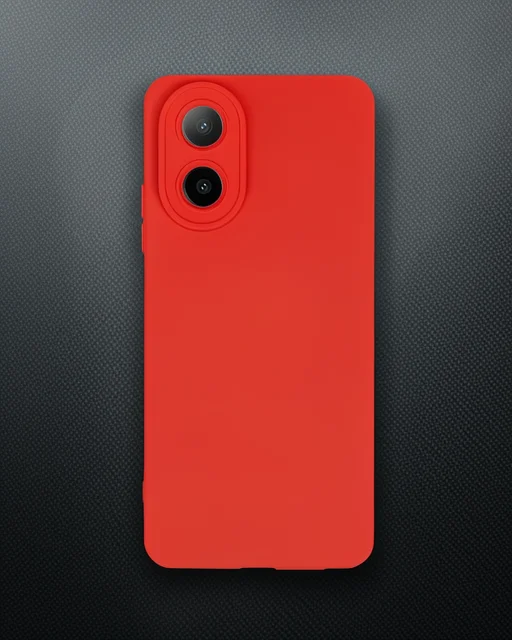 Oppo A38 Kılıf Nano İçi Kadife Silikon - Kırmızı