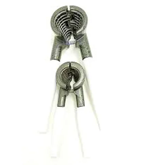 2 Parça Set Metal Fındık - Ceviz Kıracak Beyaz Saplı