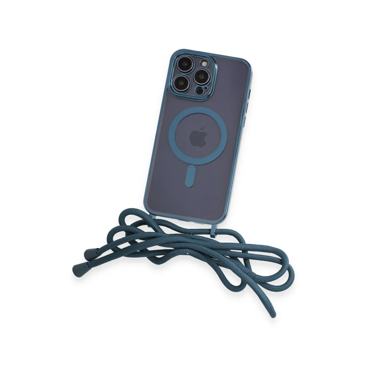 Apple İphone 12 Pro Max Kılıf Divo Lazer Askılı Magsafe Kapak - Sierra Blue görsel 3