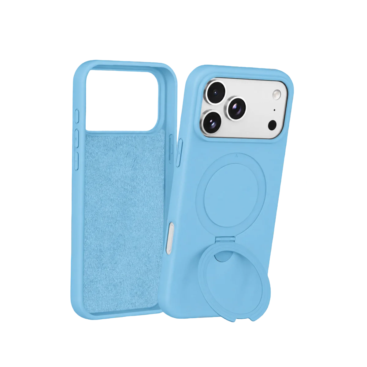 Apple iPhone 18 Pro Regal Magsafe Standlı Kapak - Sierra Blue görsel 3