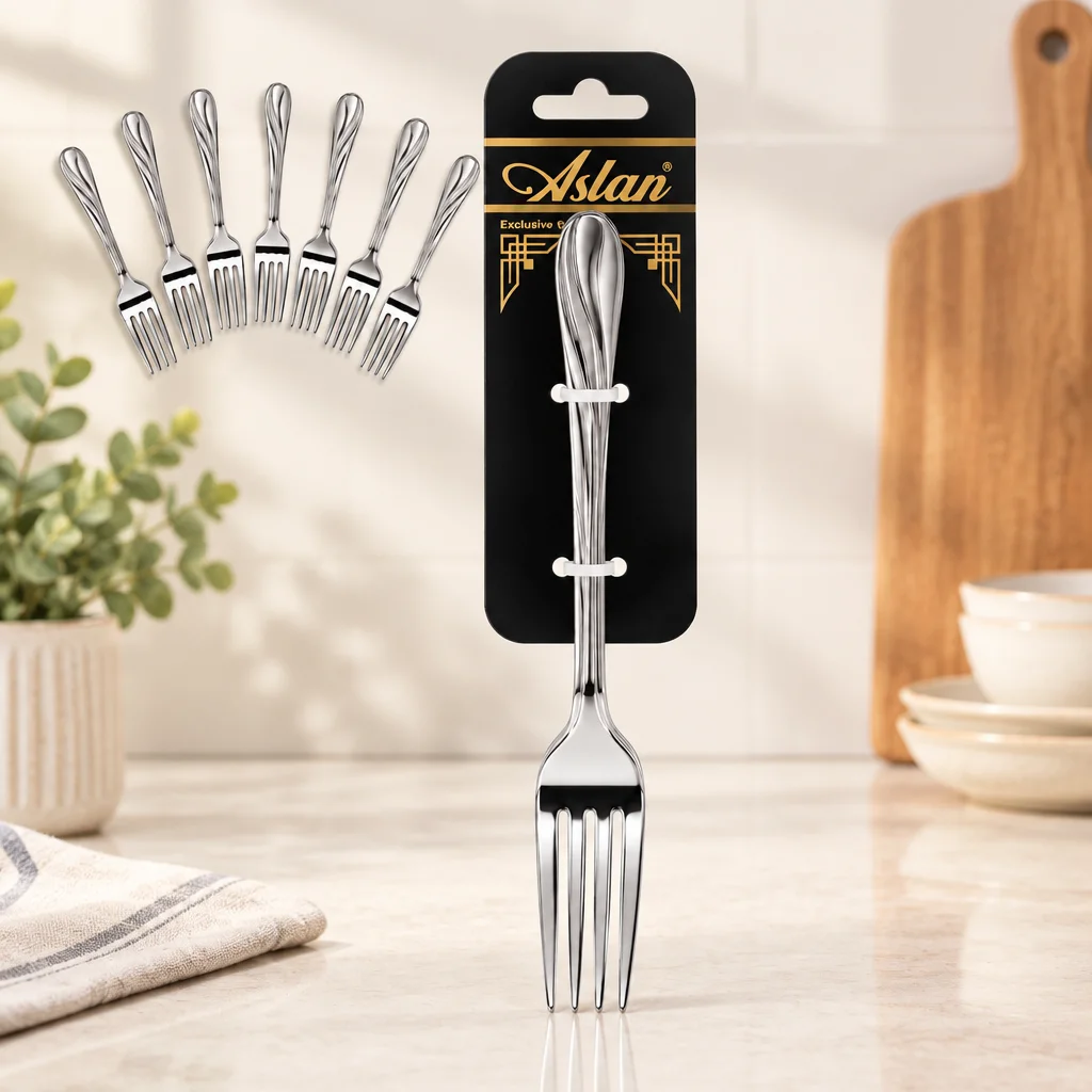 Dalyan desenli Yemek Çatalı