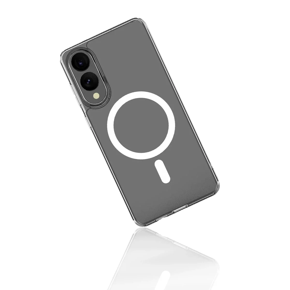 Samsung Galaxy S25 Edge Kılıf Magneticsafe Şeffaf Silikon - Şeffaf görsel 4
