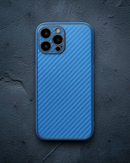 Apple İphone 13 Pro Max Kılıf Coco Karbon Silikon - Mavi
